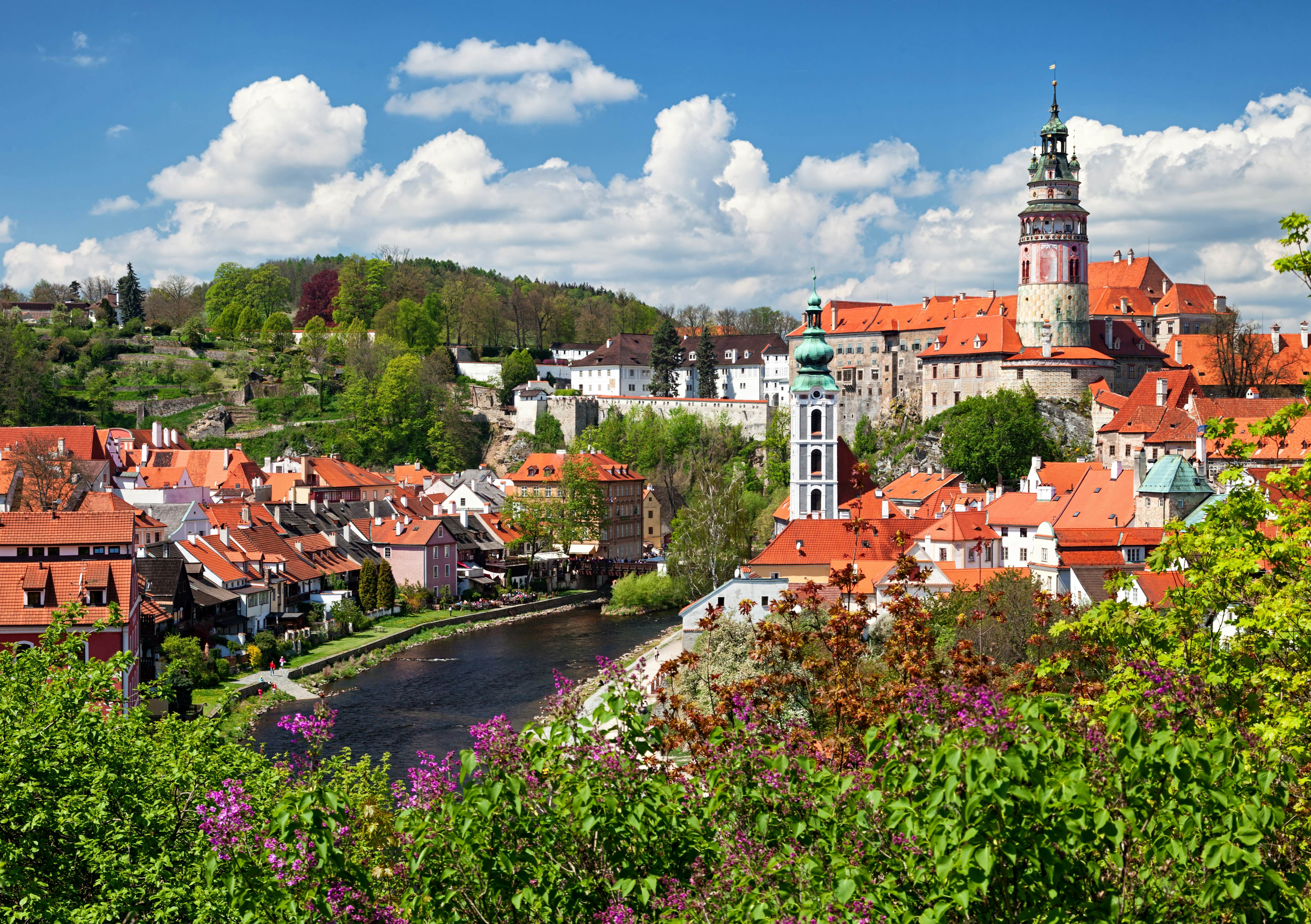 View of old town Cesky Krumlov